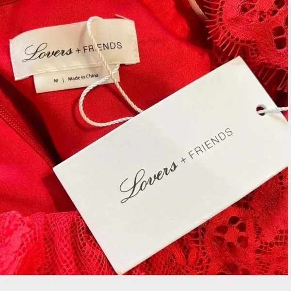 LOVERS + FRIENDS Sylvia Strapless Satin Gown, Flame Scarlet, Medium - Image 9