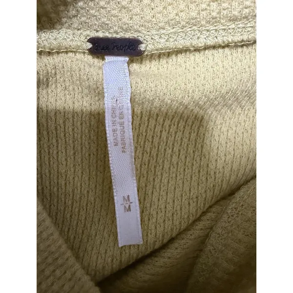 Free‎ People Switch It Up Thermal Top Yellow Women's Size Medium - Image 8