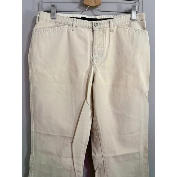 Abercrombie Fitch Khaki Bootcut‎ Pants Women Size 4L Casual Everyday - Image 2