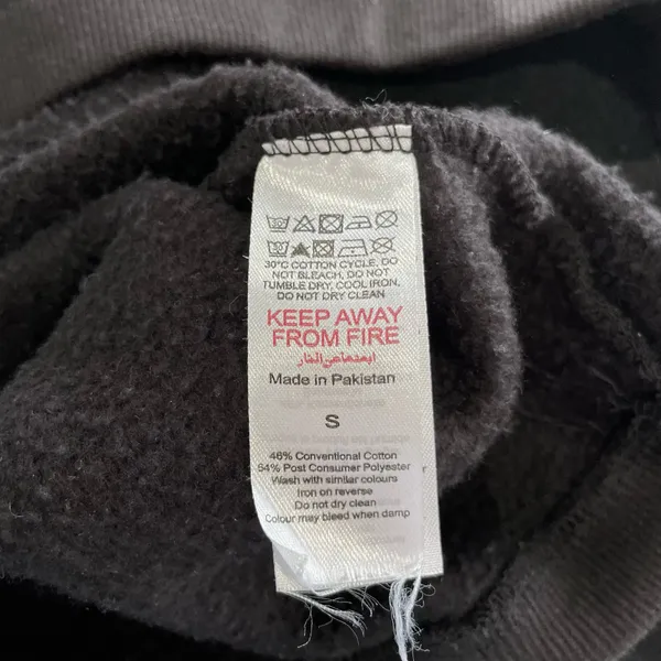 Pretty Little Thing Solid Black Relaxed Fit Hoodie Sweatshirt Size Small - Image 15