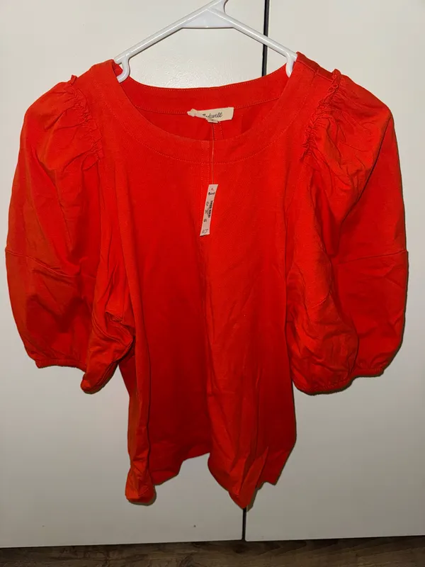 Madewell Puff Sleeve Top Small - Image 2