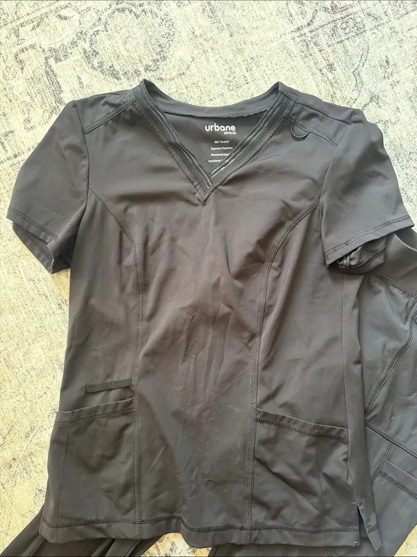 Urbane impulse black two piece scrub set Size M - Image 5