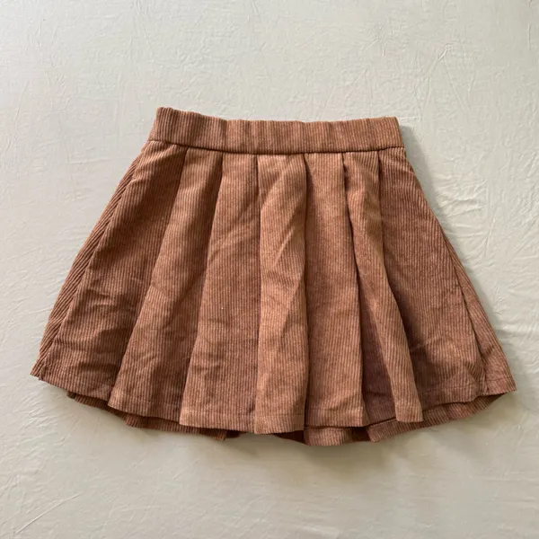 Shein Corduroy Pleated Mini Skirt - Image 3