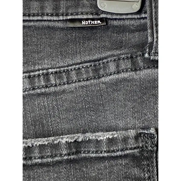 Mother The Tripper Not Guilty Women's Jeans Size 28 Black Button Fly 1566Q-180 - Image 7