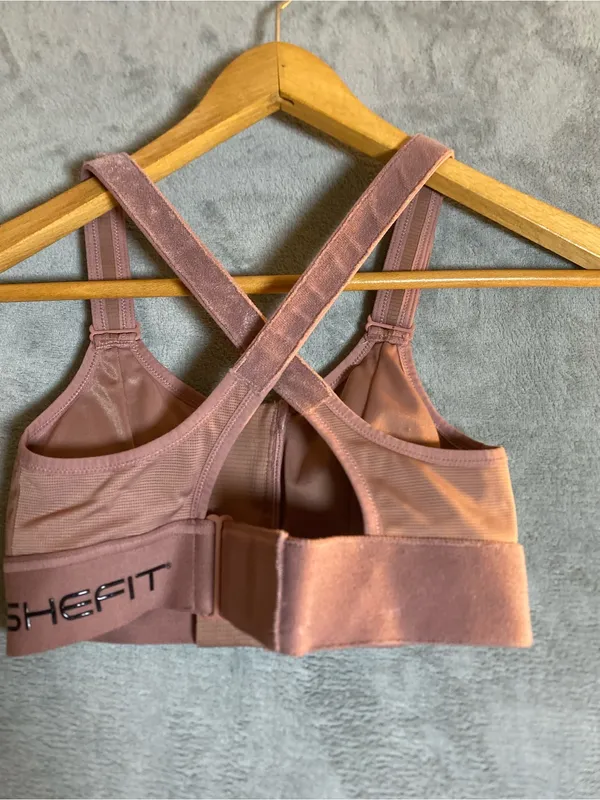 SHEFIT Front-Zip‎ High Support Sports Bra rose 32B - Image 8