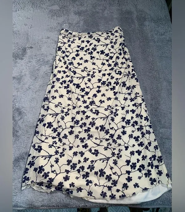 Motel rocks Latika skirt grunge floral flock cream XS - Image 9