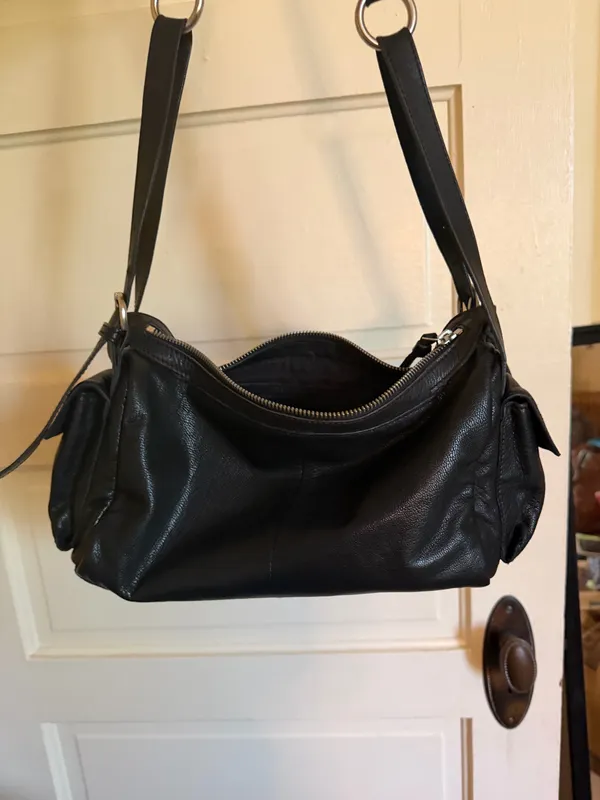 Free People Black Leather Purse - Image 4
