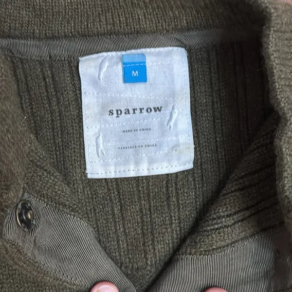 Anthropologie Sparrow buckle front classic sweater. - Image 2