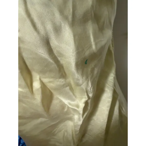 Victorias Secret Slip Dress Light Yellow Satin Cami Mini M flaw‎ - Image 5