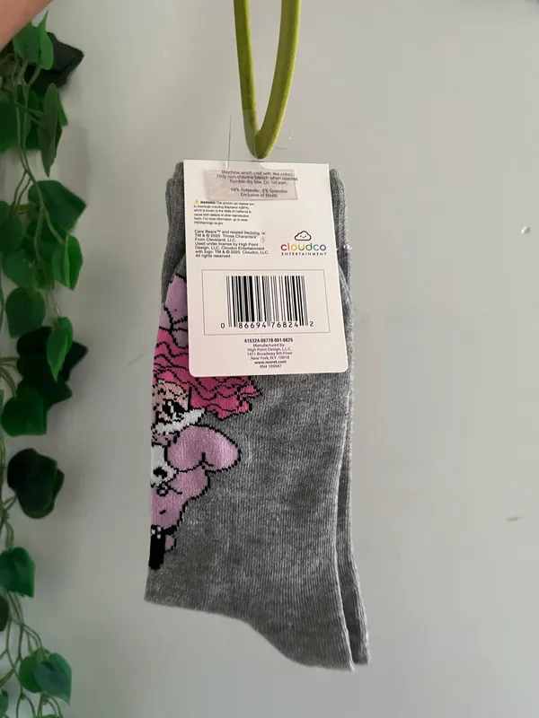 Care Bears Socks Gray Size 9 - Image 2