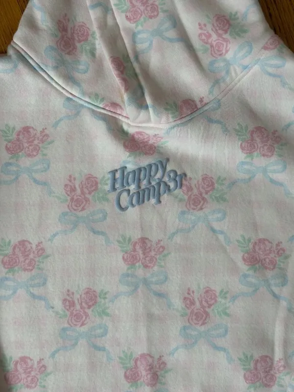 💙 Happy Camp3r Laced With Love Floral Bow Hoodie 💙 BRAND NEW— SOLD OUT - Image 2