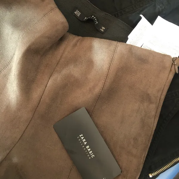 NWT Zara Suede Brown Skinny Pant - Image 5