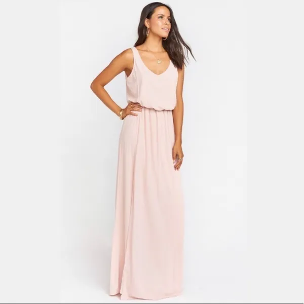 Show Me Your Mumu SMYM Kendall dusty blush maxi dress NEW SMALL - Image 4