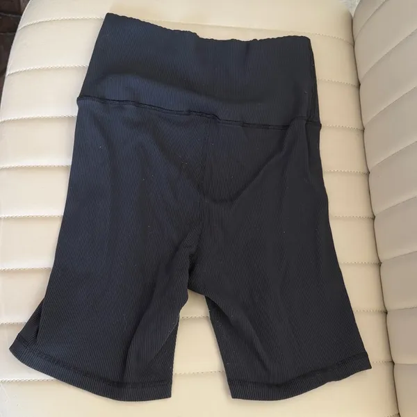 Aerie Ribbed Shorts Women's Black Bottoms stretchy Small/Medium - Image 4