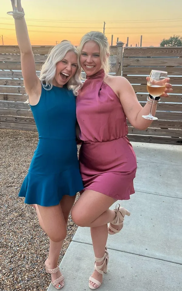 Hemline Ruffle Hem Teal Dress - Image 2