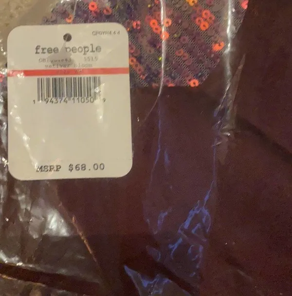 NWT Free People Intimately Turn It On Cami Vetiver Bloom S sequin Purple XS - Image 6