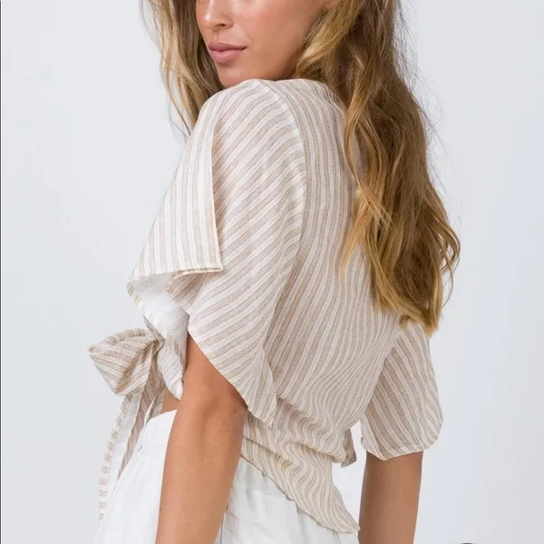 Princess Polly Striped Tie Shirt - Image 2