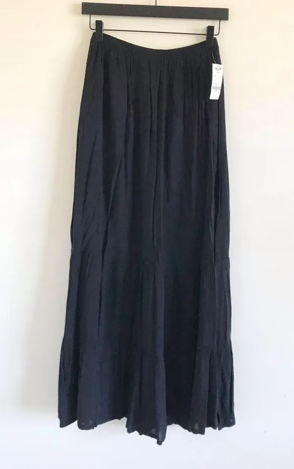 Hard Tail Two Tiered Maxi Skirt Black Size M - Image 3