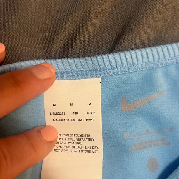 Nike Swim Ribbed Bikini Bottoms Blue Size M – New with Tags - Image 8