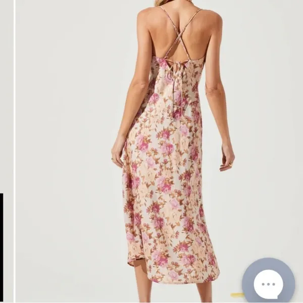 midi floral sun dress with slit - Image 9