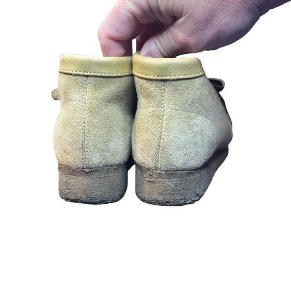Clarks Originals Wallabee Boots Womens 5 Beige Suede Leather Crepe Ankle Chukka - Image 7