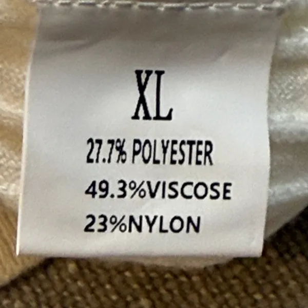 White Ribbed Button Up Cardigan Sweater XL Cream Knit Long Sleeve - Image 5