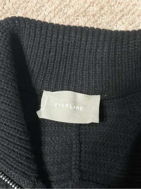 EVERLANE THE HALF-ZIP SWEATER IN WOOL SIZE SMALL - Image 5