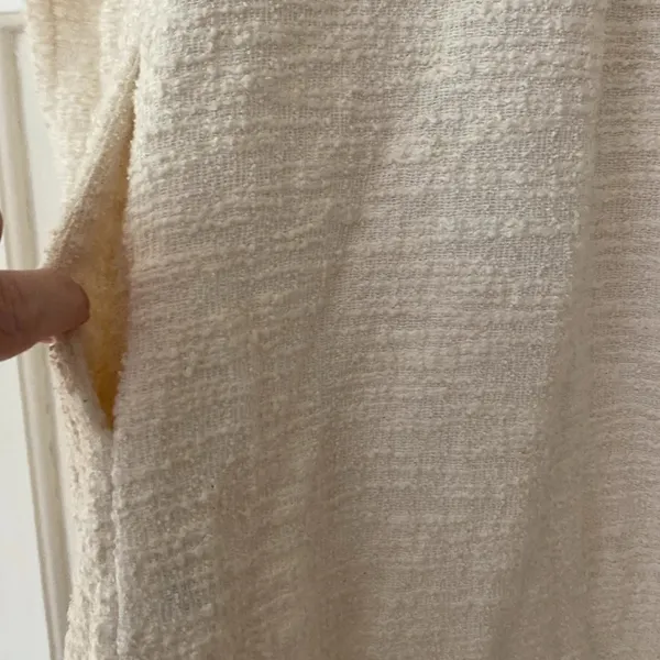 Anthropologie‎ Cream Dolan Left Coast Gwyneth Jacket Size Large Boucle Tweed - Image 13