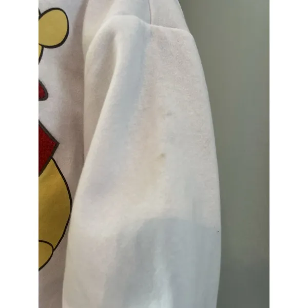 DISNEY Winnie The Pooh Women's Full Zip Sweatshirt Hoodie XL White NWT #33 - Image 11