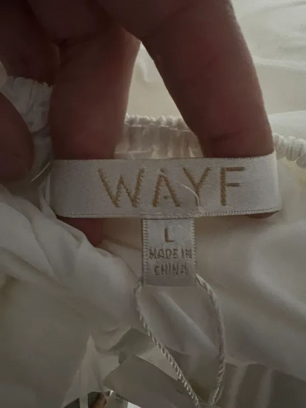 WAYF White Maxi Dress Size Large - Image 7