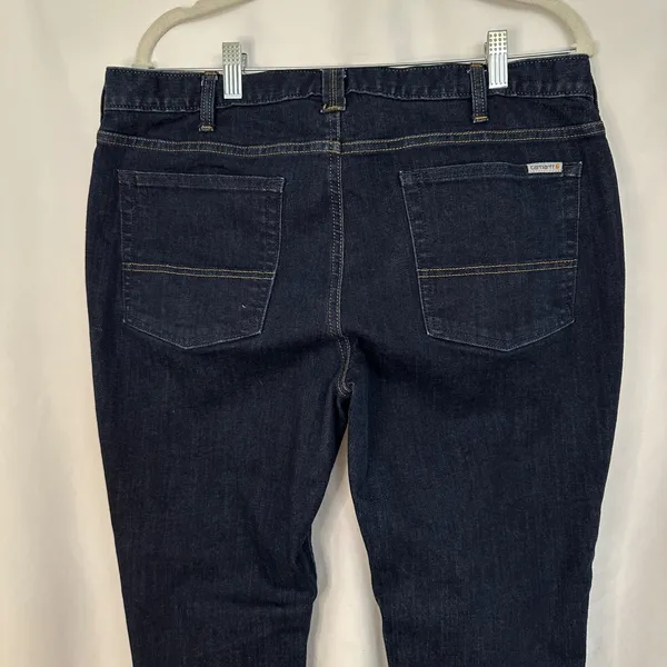Carhartt Slim Fit‎ Skinny Leg Dark Wash Denim Jeans Womens Size 14 Regular - Image 6