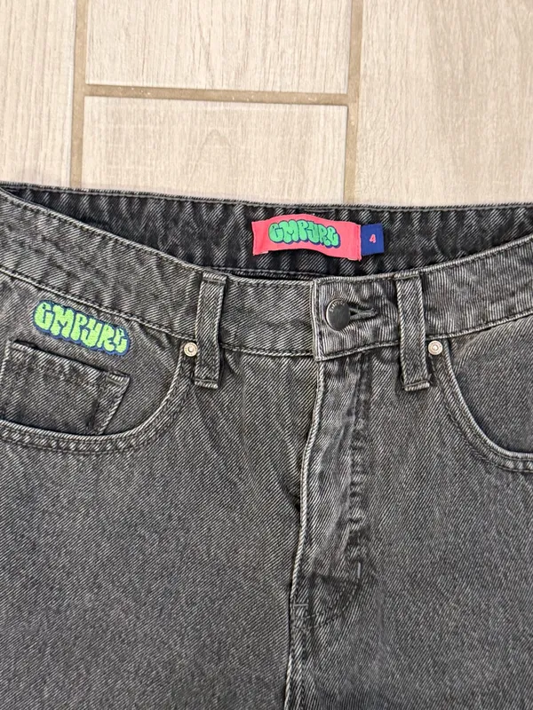 Empyre wide leg cargo jeans size 4S Black - Image 6