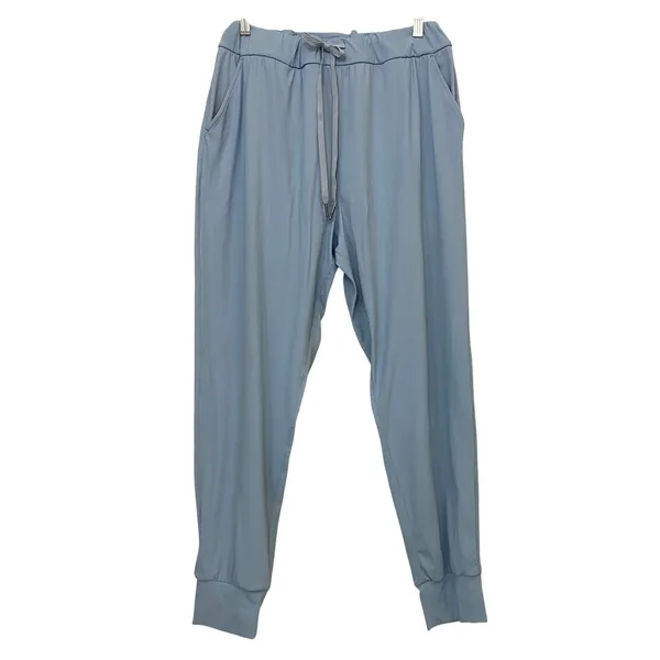 Sage Collective Women's Dusty Blue High Rise Drawstring Activewear Joggers L EUC - Image 6