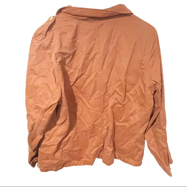 Old Navy Plus Size XXL Rust Button Front Denim Jean Jacket‎ - Image 5