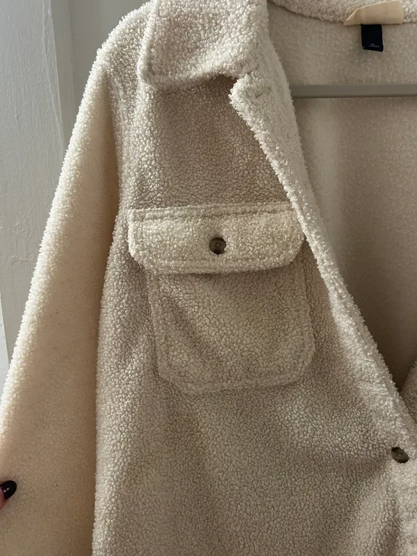 White Sherpa Jacket - Image 3