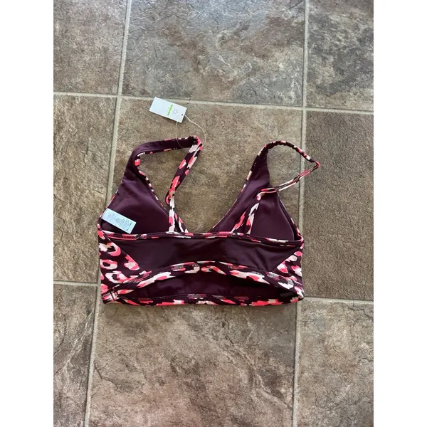 Offline By Aerie Goals Plunge Sports Bra Maplewood Size Small - Image 4
