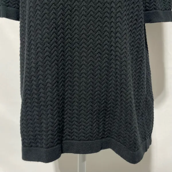 Abercrombie & Fitch Cable Knit Short Sleeve Sweater Tee Faded Black Size Large - Image 4