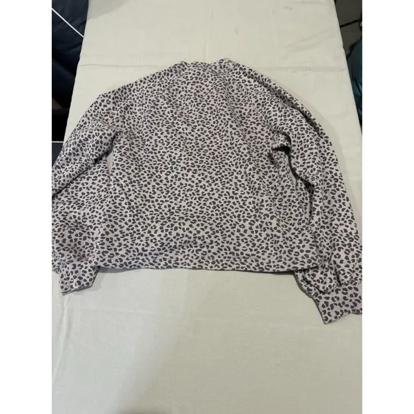 Abercrombie & Fitch Soft A&F Womens Cropped Leopard‎ Print Mockneck Sweater Sz S - Image 4