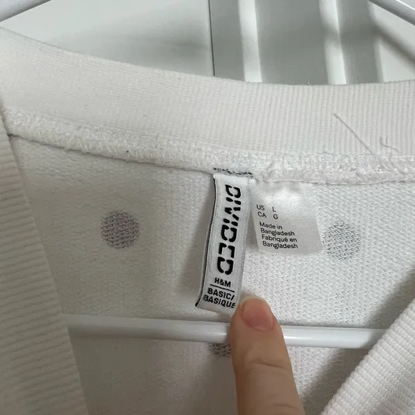 H&M White Sweater with Black Polka Dots - Image 3