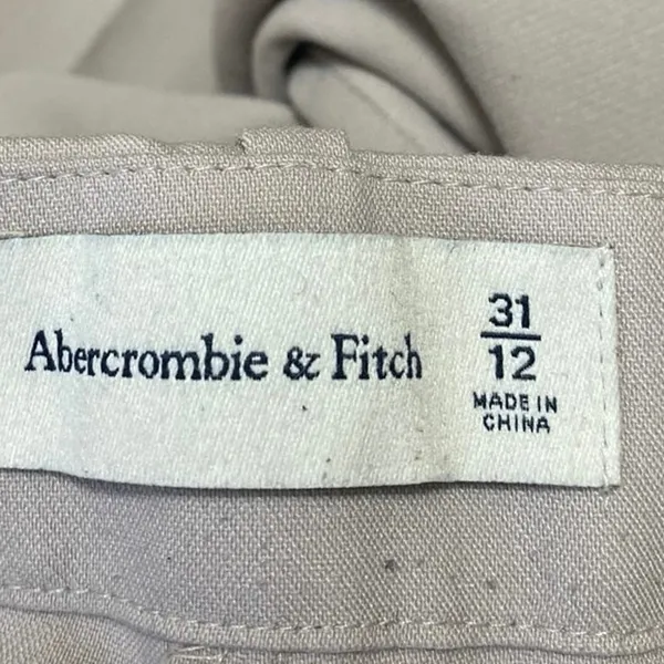 Abercrombie & Fitch Cream White High Rise Flared Bootcut Trousers Dress Pants 31 - Image 4