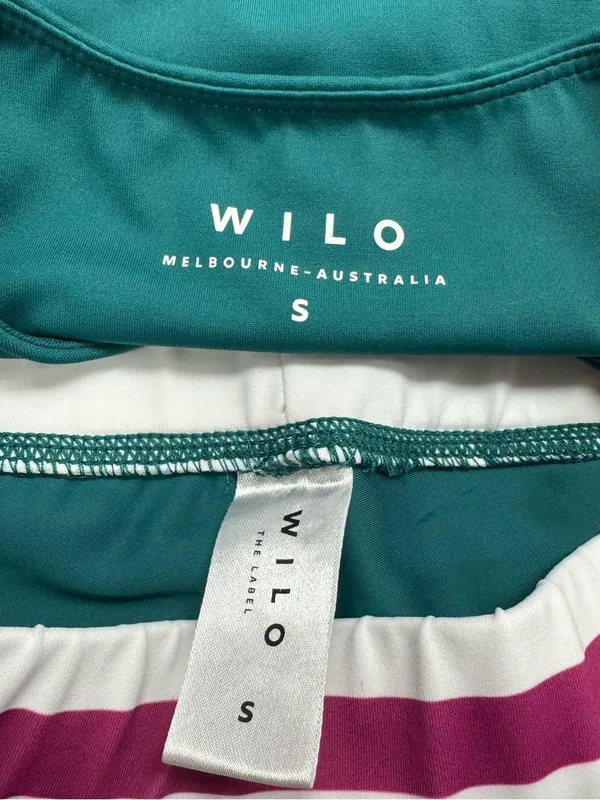 Wilo The Label Green Biker Shorts/Tank Top Set Women’s Small - Image 2