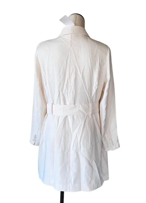 NWT H&M Belted Blazer Jacket Dress Ivory Large - Image 12