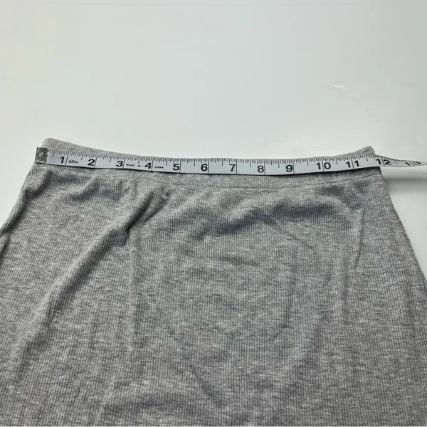 Riot Swim Lounge Ribbed Maxi Skirt Womens Size‎ Large Grey Gray Stretch Long - Image 5
