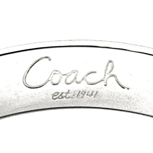 COACH Signature C Logo Silver Tone Bangle Bracelet NWT - Image 4