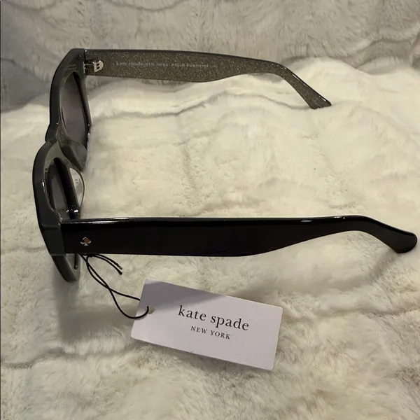 Kate Spade ♠️ Aimee | Glitter Black Sunglasses - Image 2