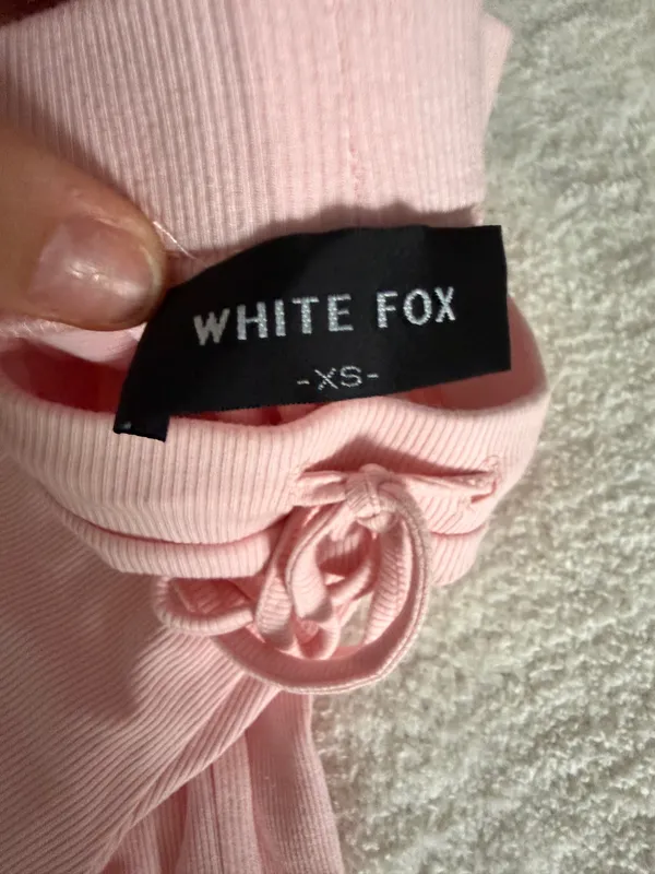 White Fox Boutique Ribbed Fit and Flare Sweatpants - Image 2