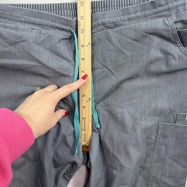 Figs L Large High Waist Yola Skinny‎ Straight Leg Scrub Pants Graphite Gray - Image 11