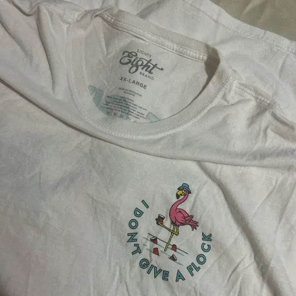 Eighty Eight Funny Flamingo Graphic T Shirt I Don’t Give a Flock - Image 3
