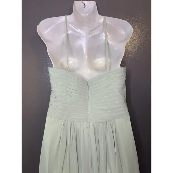 Azazie Dress Womens A8 Green Chiffon Sweetheart Spaghetti Strap Maxi Formal - Image 9