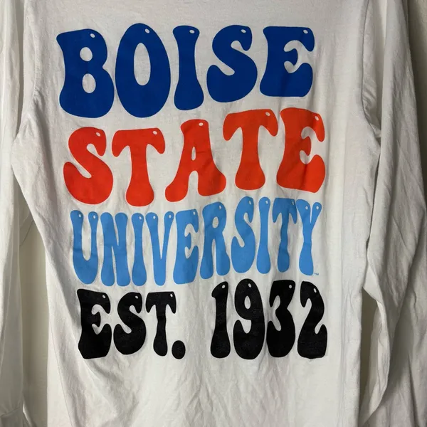Boise State University Long Sleeve Tee White Ci Sport M - Image 7